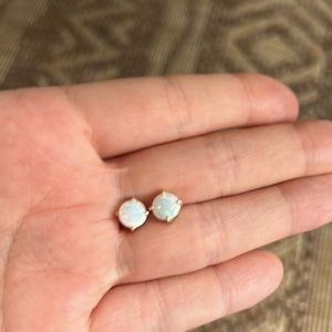 Opal gold studs